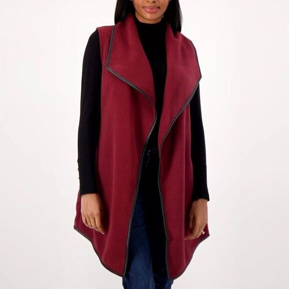 Susan Graver Weekend Polar Fleece Cascade Vest - Picture 1 of 7